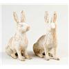 Image 1 : PAIR OF CAST IRON RABBIT GARDEN ORNAMENTS