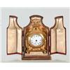 Image 1 : LEATHER CASED MINIATURE BRACKET CLOCK