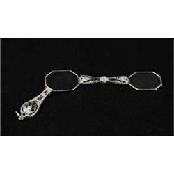 PLATINUM AND DIAMOND LORGNETTE