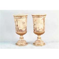 PAIR OF PAINTED ITALIAN ROUND COMMODES