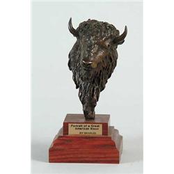 SHARLES (American, 20th Century) “PORTRAIT OF A GREAT AMERICAN BISON”