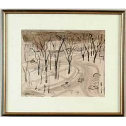 ADOLF ARTHUR DEHN (American, 1895-1968) TOWN PARK