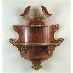 OUTSTANDING CONTINENTAL 19TH CENTURY WALL SHELF