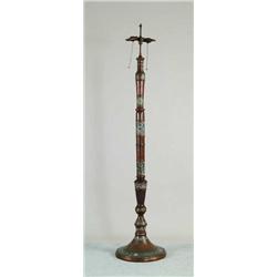 ORIENTAL BRONZE AND CLOISONNÉ FLOOR LAMP