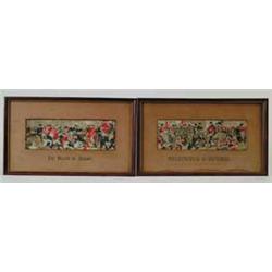 TWO FRAMED STEVENSGRAPHS
