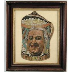 INTERESTING FRAMED HOT WATER BOTTLE WARMER