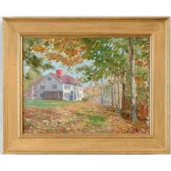 HENRY RANKIN POORE (American, 1859-1940) “SKETCH OF COTTAGE AT HAMBURG COVE, LYME, CONN”