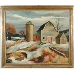 DUDLEY HENRY MORRIS JR. (American, 1912-1966) “HILLTOP BARN”