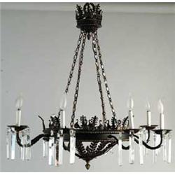 LARGE HANGING METAL CHANDELIER