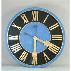 LARGE PAINTED METAL CLOCK TOWER FACE