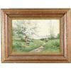 Image 1 : CARL WEBER (American, 1850-1921) SPRINGTIME FLOCK