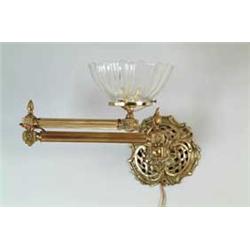 BRASS EXTENDING GAS TYPE WALL FIXTURE