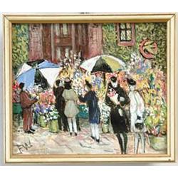 FRED WAGNER (American, 1864-1940) “WASHINGTON FLOWER CARTS”