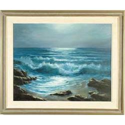 RICHARD C. HASENFUS (American, 20th Century) EVENING ON MAINE COAST