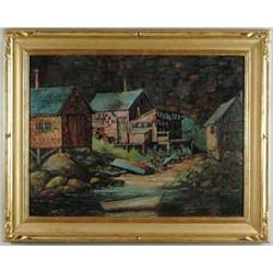 S. J. LEWANDOWSKI (American, 20th Century) LOBSTER SHACKS