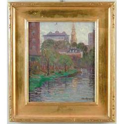 CARL RINGIUS (American, 1879-1950) CITY LANDSCAPE