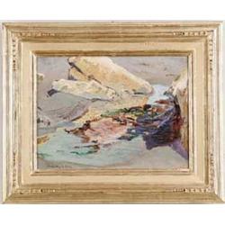 BERTHA MENZLER PEYTON (American, 1871-1947) “WHEN THE TIDE GOES OUT”