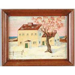 NILES SPENCER (American, 1893-1952) THE YELLOW HOUSE