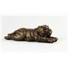 Image 1 : BRONZE OF A LYING PUG DOG