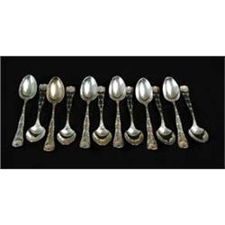 SET OF TWELVE DEMITASSE SPOONS BY TIFFANY & CO. “WAVE EDGE” PATTERN
