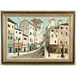 CHARLES LEVIER (American/French, 1920-) FRENCH STREET SCENE