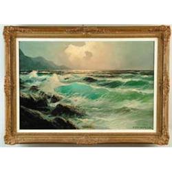 ALEXANDER DZIGURSKI (American, 1911-1995) CALIFORNIA SEASCAPE