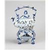 Image 1 : LATE ITALIAN MAJOLICA DELFT STYLE TEAPOT ON STAND WITH BURNER