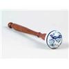 Image 1 : BLUE ONION PORCELAIN AND WOOD POTATO MASHER