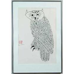 BEN SHAHN (American, 1898-1969) “CHANNEL 13 OWL”