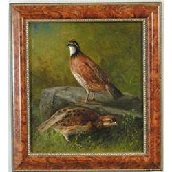 SAMUEL W. GRIGGS (American, 1827-1898) GROUSE IN LANDSCAPE