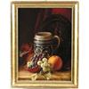 Image 1 : A. F. BIRD (American, 19th/20th Century) STILL LIFE WITH FRUIT AND STEIN