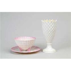 THREE PIECES OF BLACK MARK BELLEEK