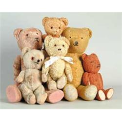 SIX TEDDY BEARS