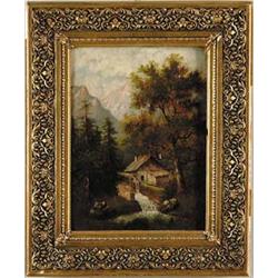 UNSIGNED (American, 19th/20th Century) NEW HAMPSHIRE SCHOOL LANDSCAPE