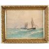 Image 1 : HENDRICKS A. HALLETT (American, 1847-1921) SEASCAPE WITH SAILBOATS