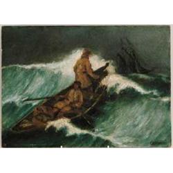 V.M. STEARNS (American, 19th/20th Century) ROUGH FISHING