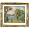 Image 1 : BERNARD GUSSOW (American, 1881-1957) LANDSCAPE WITH LAKE