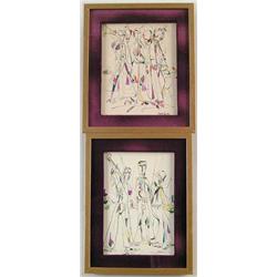 STEPHEN SPECTOR (American, 20th Century) PAIR: THREE MUSICIANS