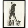 Image 1 : J KEARNS (American, 20th Century) “MAN ON STILTS”