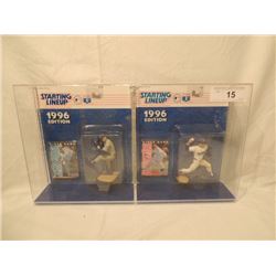2 STARTING LINEUP 1996 NOMO IN DISPLAY CASE