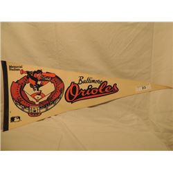 VINTAGE BALTIMORE ORIOLES BASEBALL PENNANT