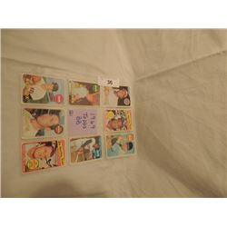 8 1969 TOPPS BASEBALL CARDS AS SHOWN.