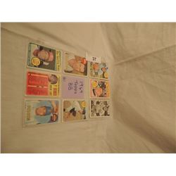 8 1969 TOPPS BASEBALL CARDS AS SHOWN.