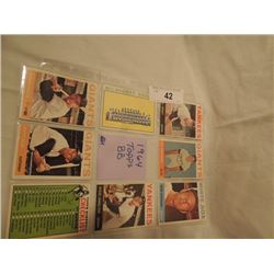8 1964 TOPPS BASEBALL CARDS AS SHOWN.