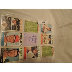 8 1964 TOPPS BASEBALL CARDS AS SHOWN.
