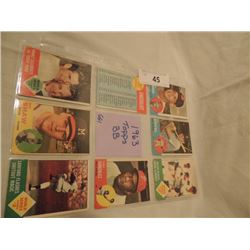 8 1963 TOPPS BASEBALL CARDS AS SHOWN.