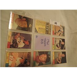 8 1961 TOPPS BASEBALL CARDS AS SHOWN.
