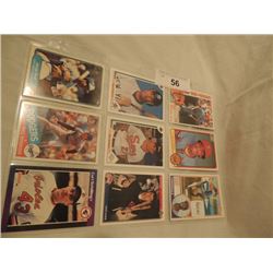 9 TOPPS BASEBALL CARDS ALL ROOKIES!!