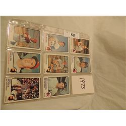18 1973 TOPPS BASEBALL CARDS AS SHOWN