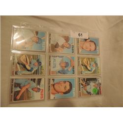 9 1970 TOPPS BASEBALL CARDS AS SHOWN